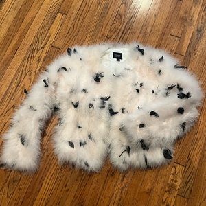 100%real feather jacket , wearer once